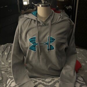 Under Armour Gray and Blue Men's Hoodie